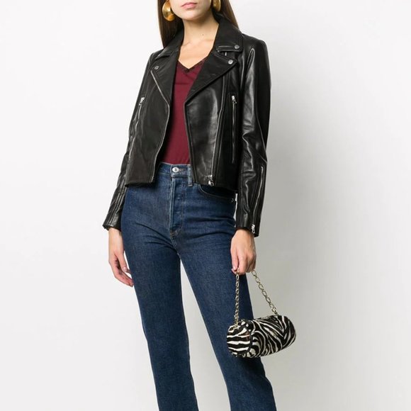 Rag & Bone | Calf Leather Biker Jacket - Picture 2 of 5